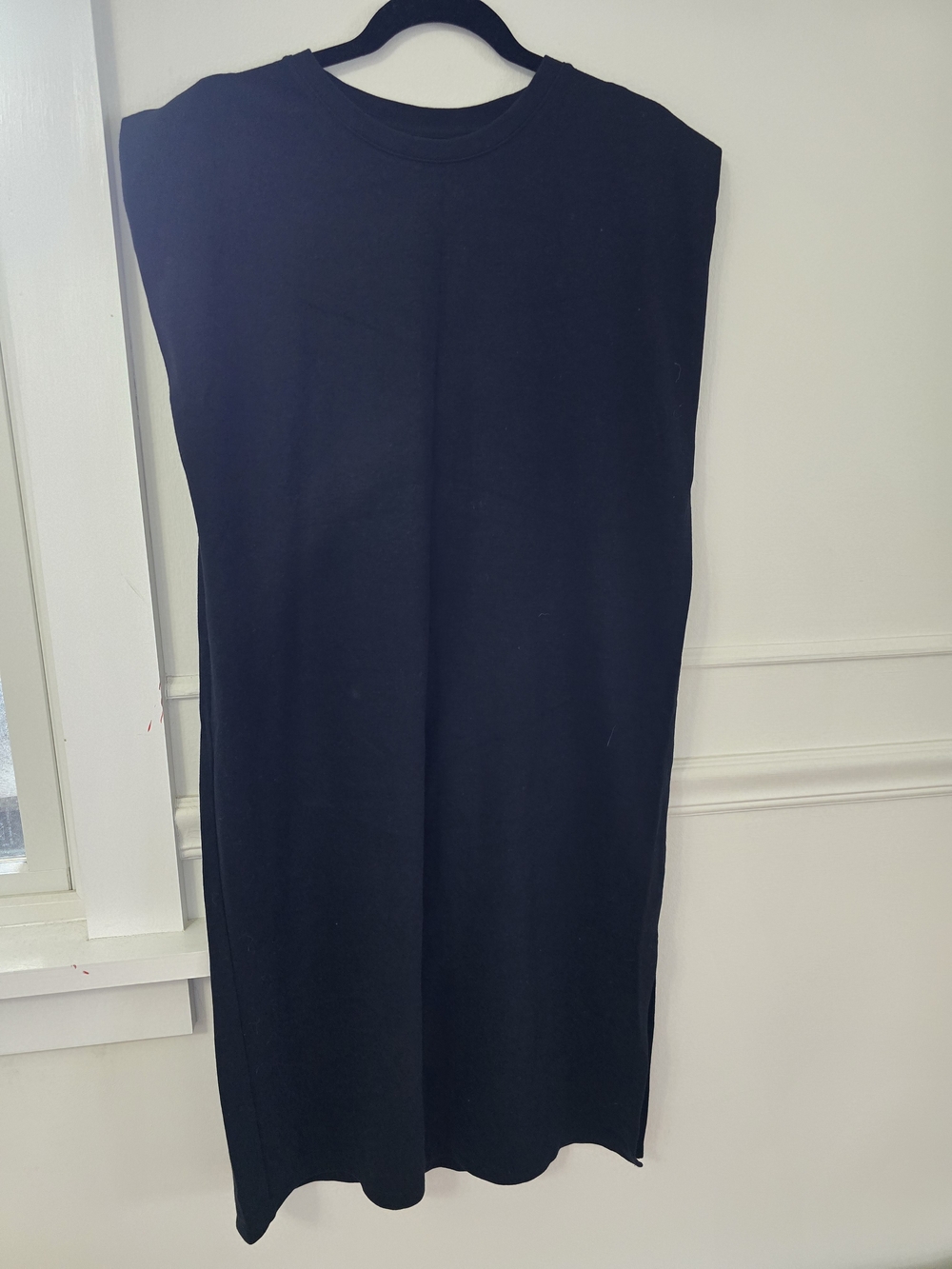 GAP Black Midi Knit Sleeveless Column Dress